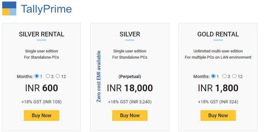 Tally Software and Price