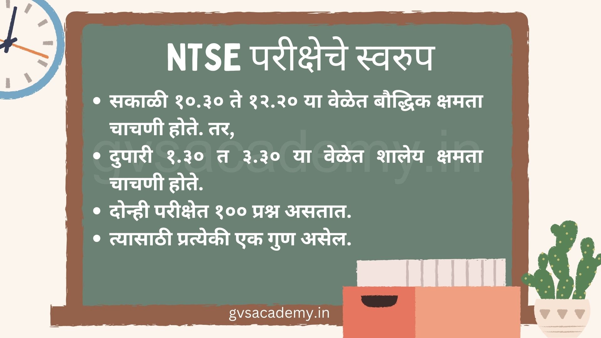 NTSE परीक्षेचे स्वरुप